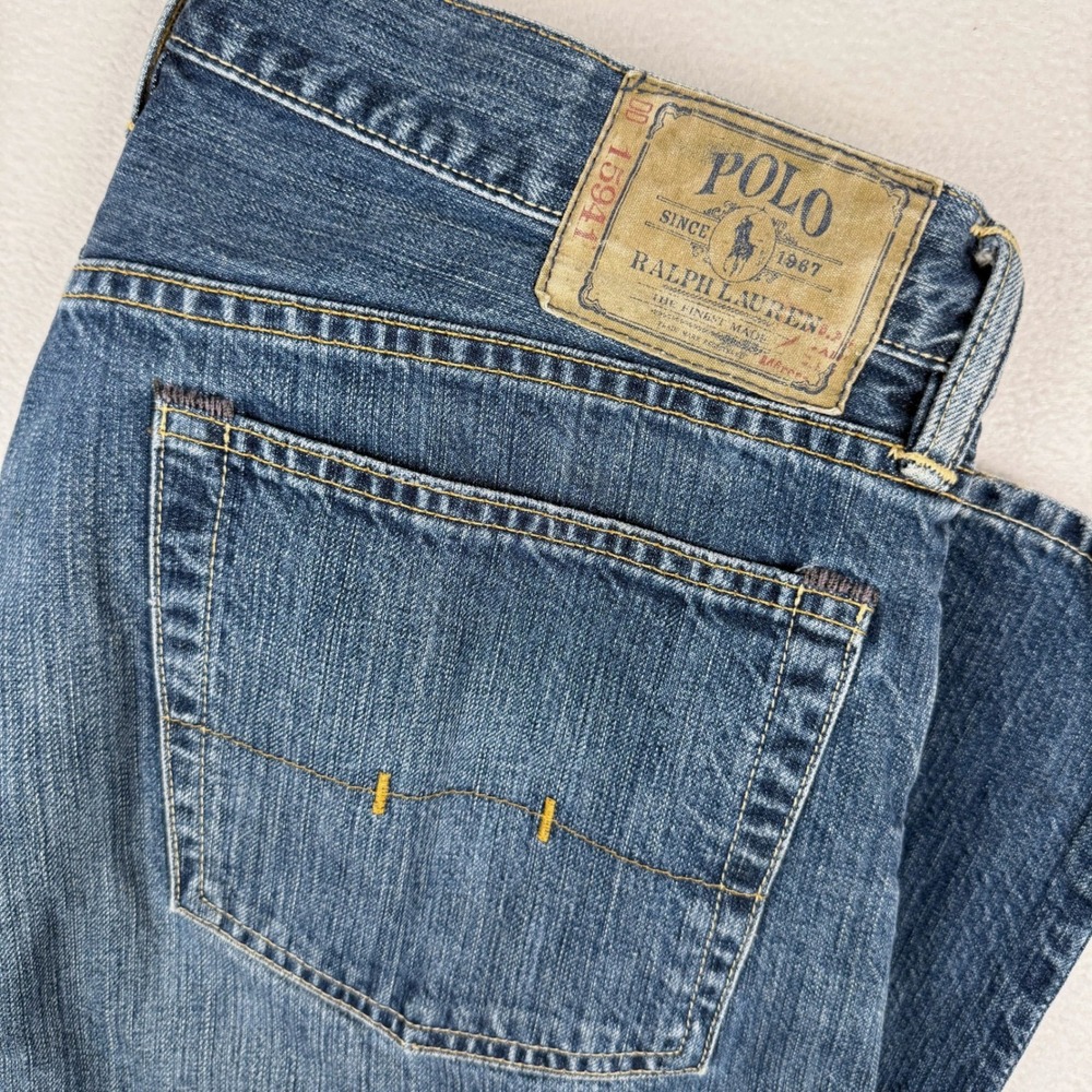 Polo Ralph Lauren Jeans Mens 35/30 Blue Classic Fit 867 Authentic Denim Cotton